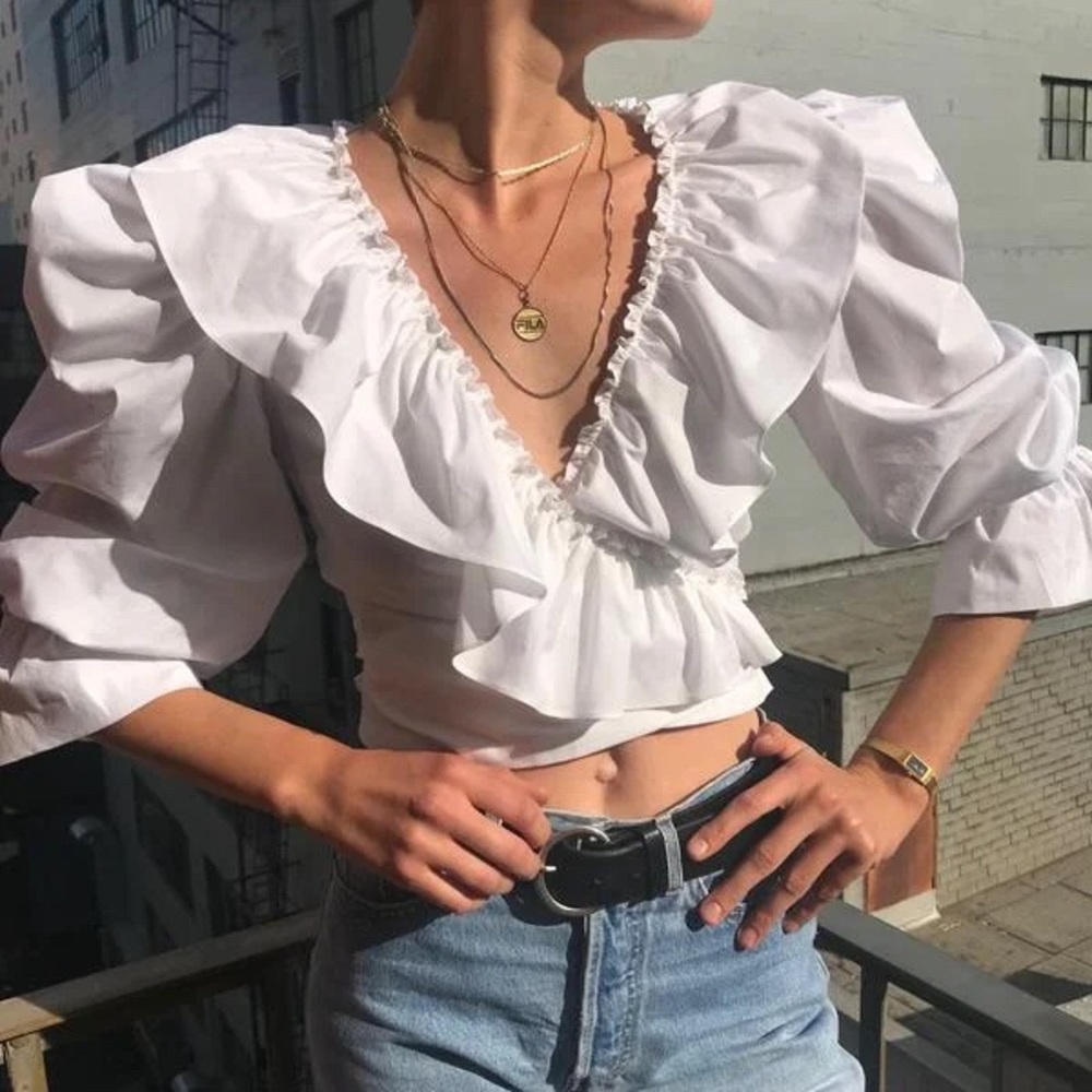Courtyard LA Poet Blouse, size Small